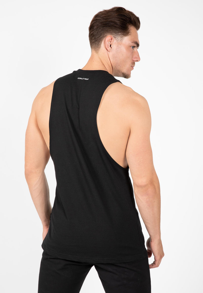 Load image into Gallery viewer, Gorilla Wear - Cisco Drop Armhole Tank Top - Black/White
