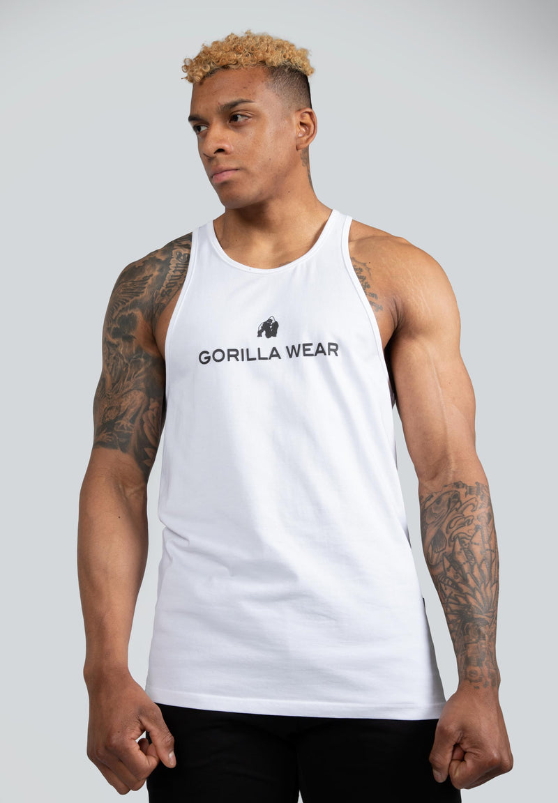 Load image into Gallery viewer, Gorilla Wear - Carter Stretch Tank Top - White