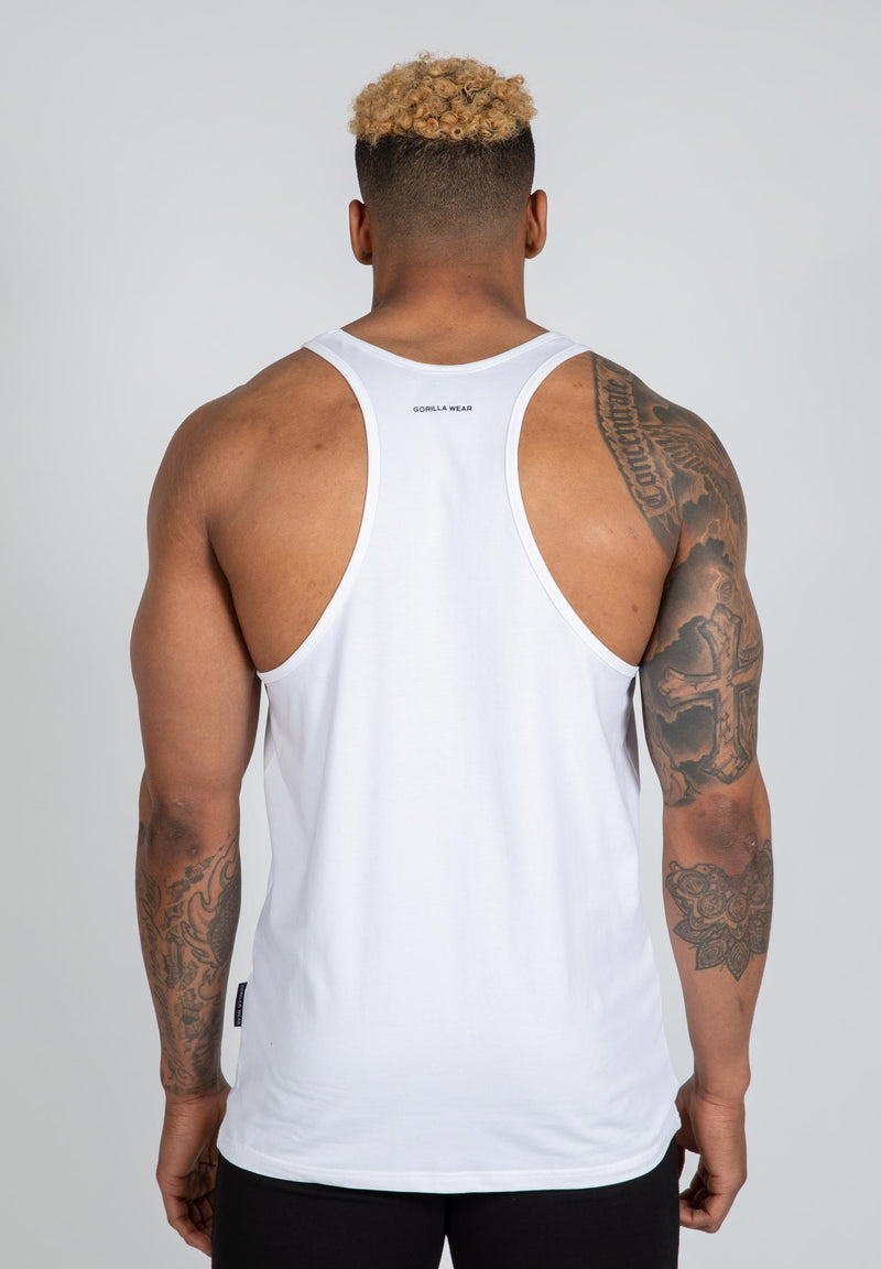 Load image into Gallery viewer, Gorilla Wear - Carter Stretch Tank Top - White