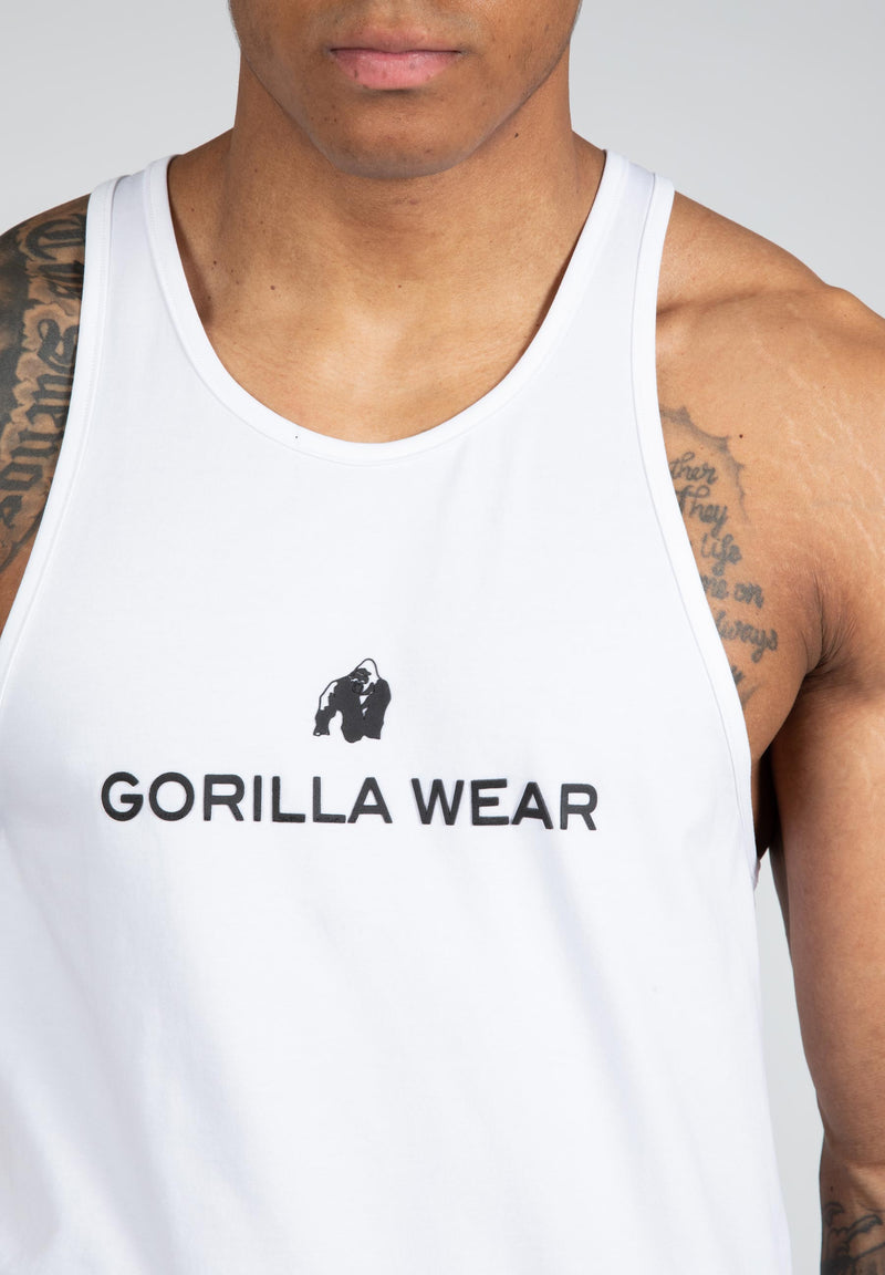 Load image into Gallery viewer, Gorilla Wear - Carter Stretch Tank Top - White