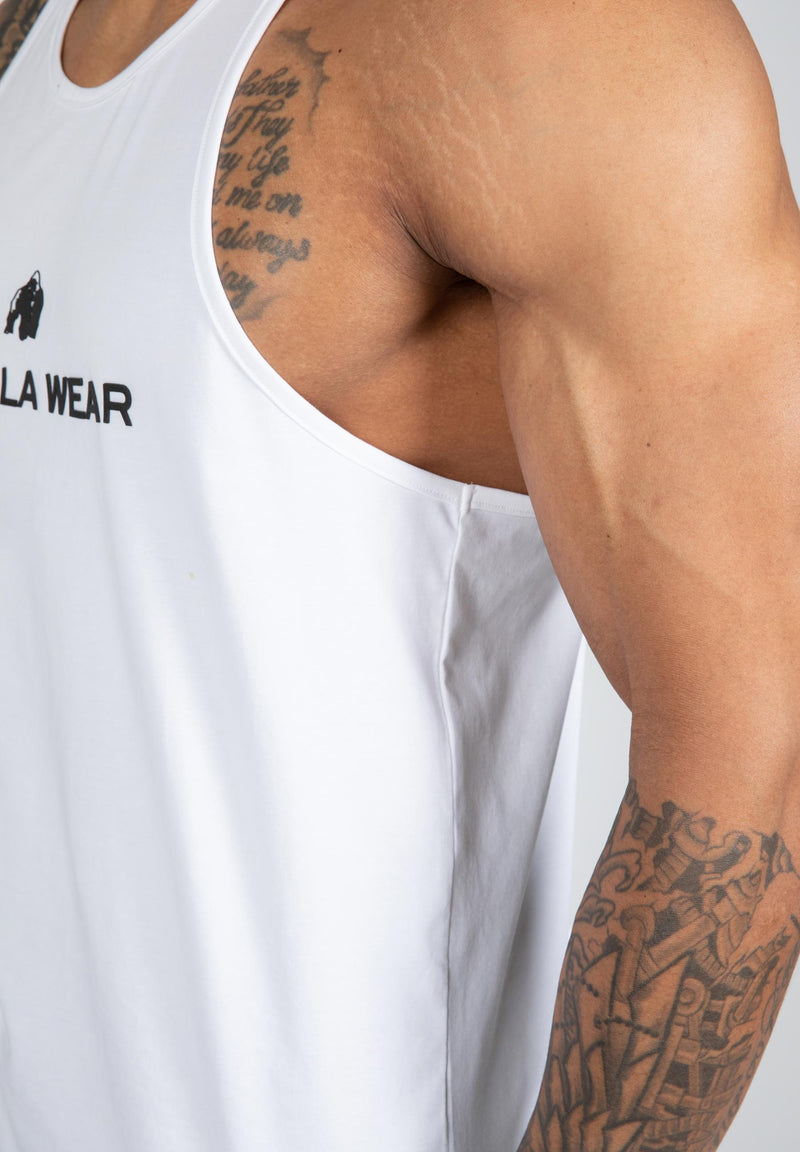 Load image into Gallery viewer, Gorilla Wear - Carter Stretch Tank Top - White