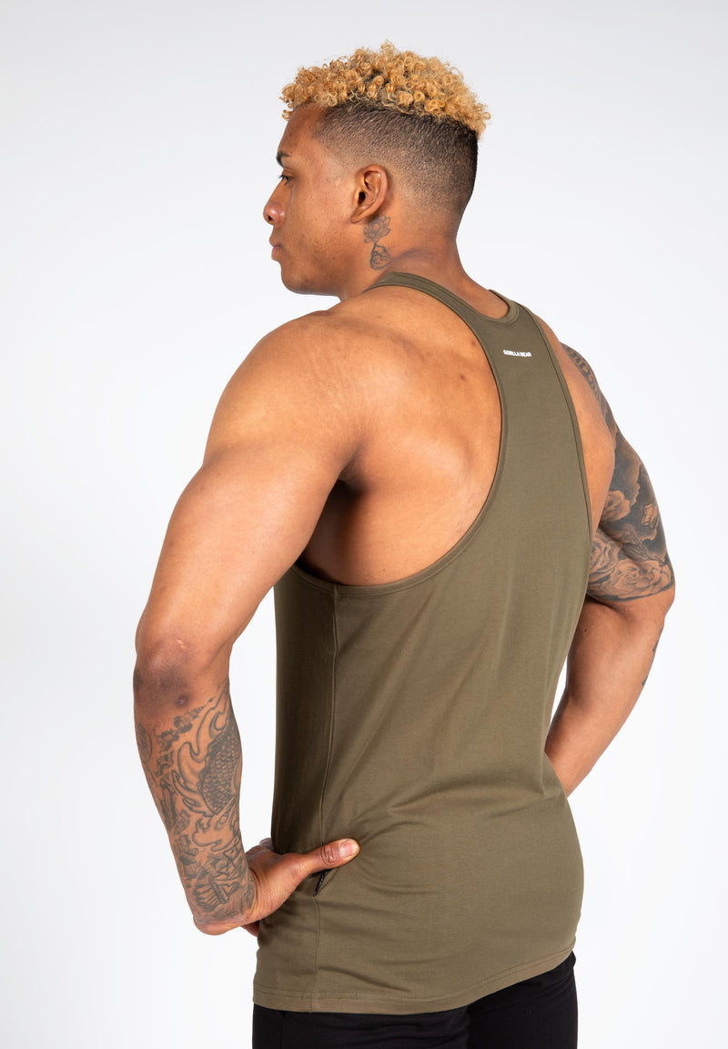 Load image into Gallery viewer, Gorilla Wear - Carter Stretch Tank Top - Army Green