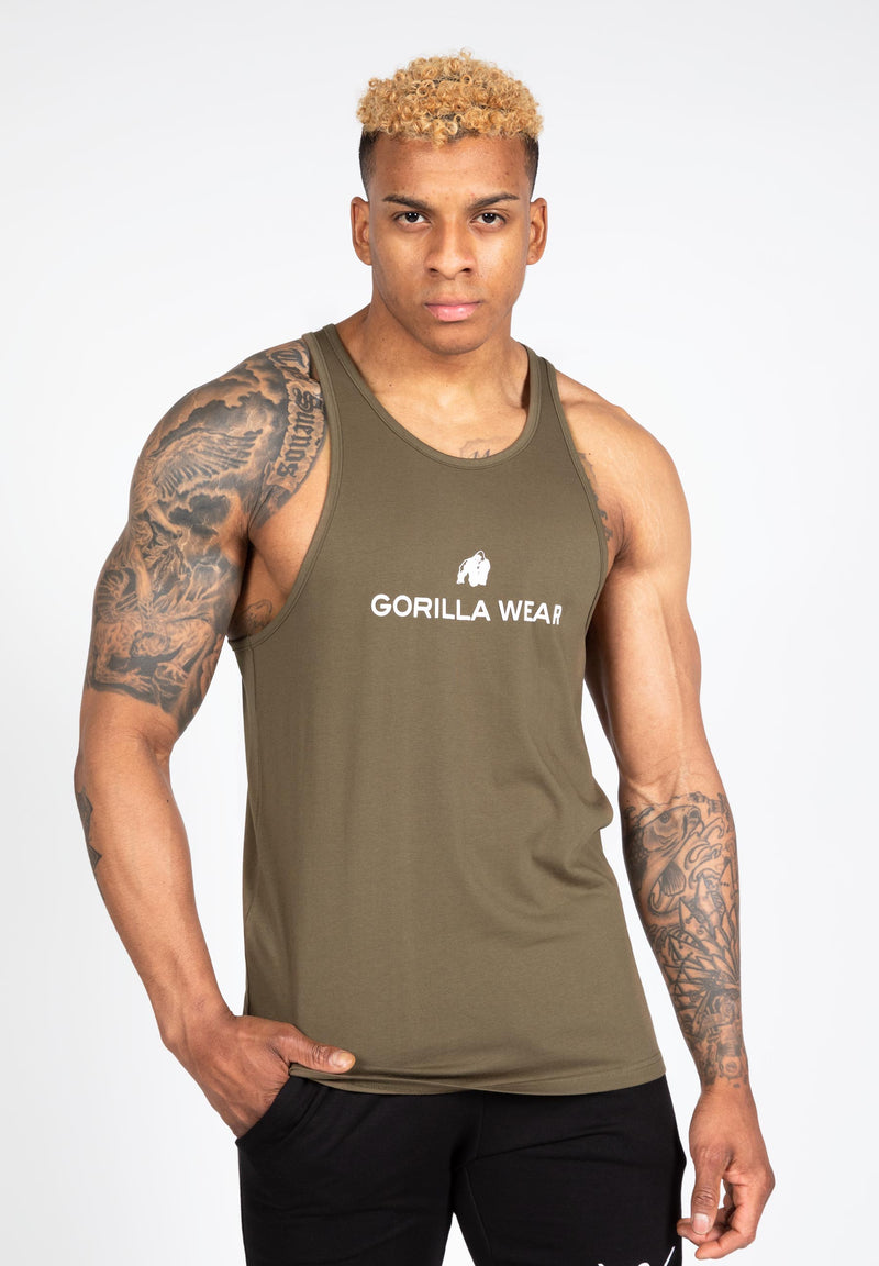 Load image into Gallery viewer, Gorilla Wear - Carter Stretch Tank Top - Army Green