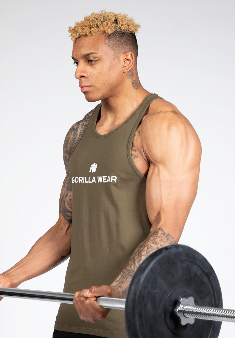 Load image into Gallery viewer, Gorilla Wear - Carter Stretch Tank Top - Army Green