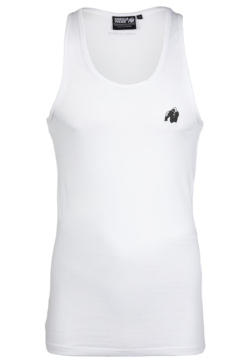 Load image into Gallery viewer, Gorilla Wear - Adams Stretch Tank Top - White