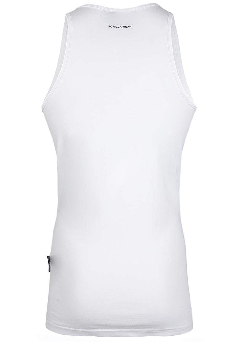 Load image into Gallery viewer, Gorilla Wear - Adams Stretch Tank Top - White