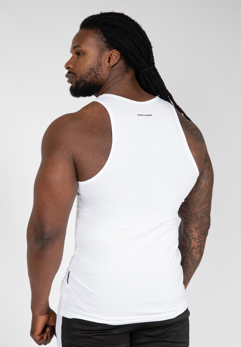 Load image into Gallery viewer, Gorilla Wear - Adams Stretch Tank Top - White