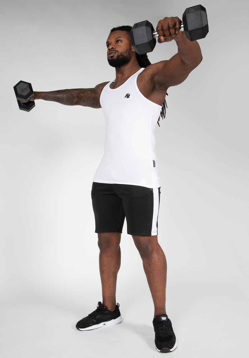 Load image into Gallery viewer, Gorilla Wear - Adams Stretch Tank Top - White