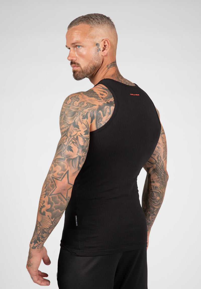 Load image into Gallery viewer, Gorilla Wear - Adams Stretch Tank Top - Black