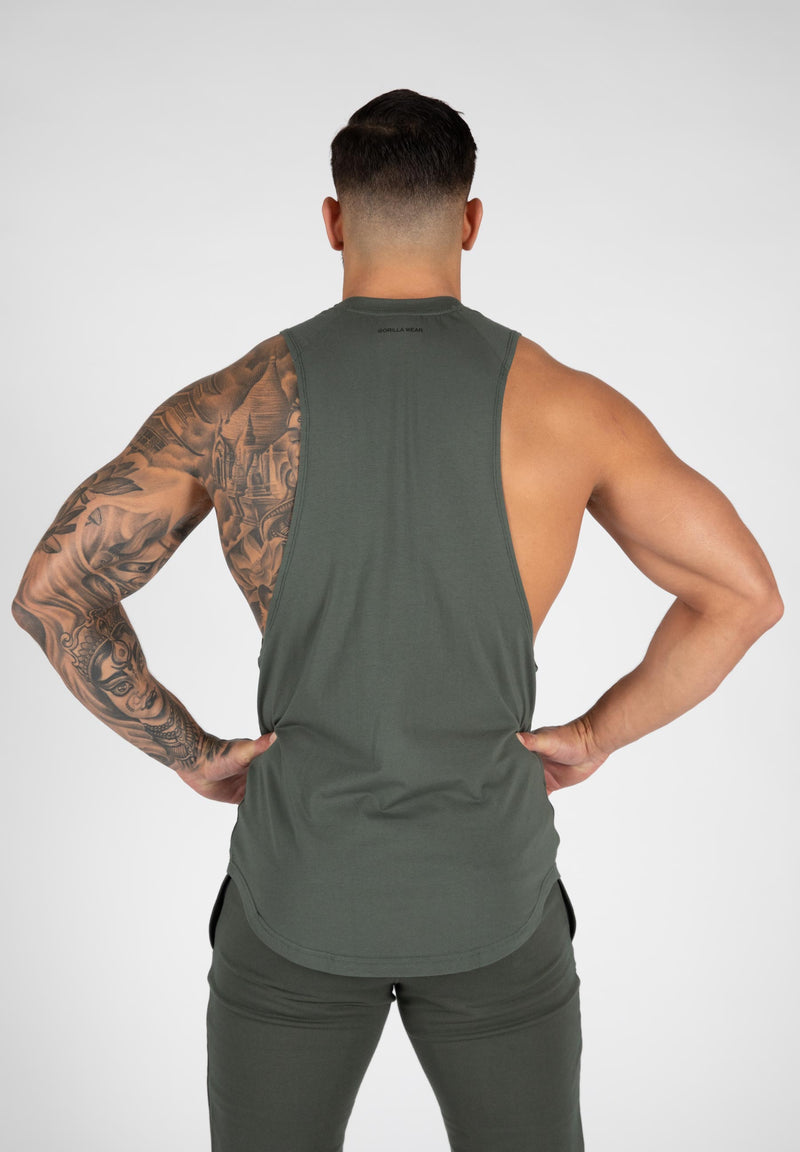 Load image into Gallery viewer, Gorilla Wear - Milo Drop Armhole Tank Top - Green