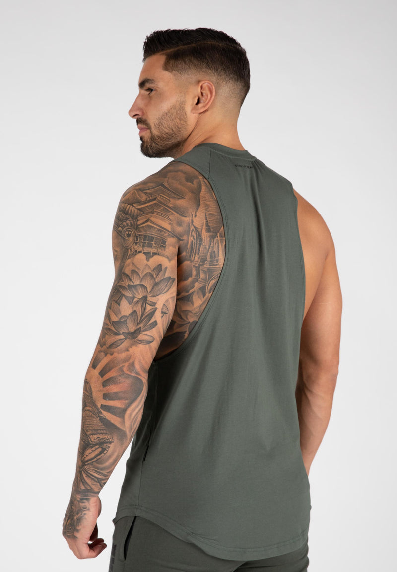 Load image into Gallery viewer, Gorilla Wear - Milo Drop Armhole Tank Top - Green