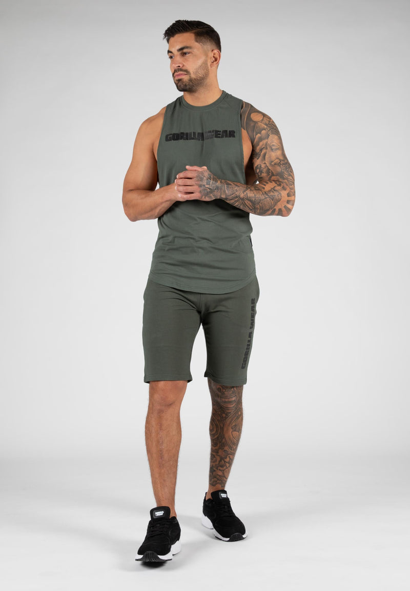 Load image into Gallery viewer, Gorilla Wear - Milo Drop Armhole Tank Top - Green