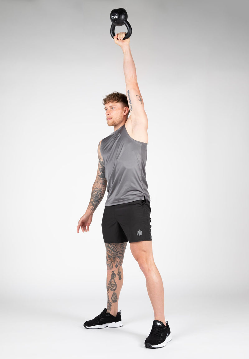 Load image into Gallery viewer, Gorilla Wear - Washington Tank Top - Gray - Short Sleeve