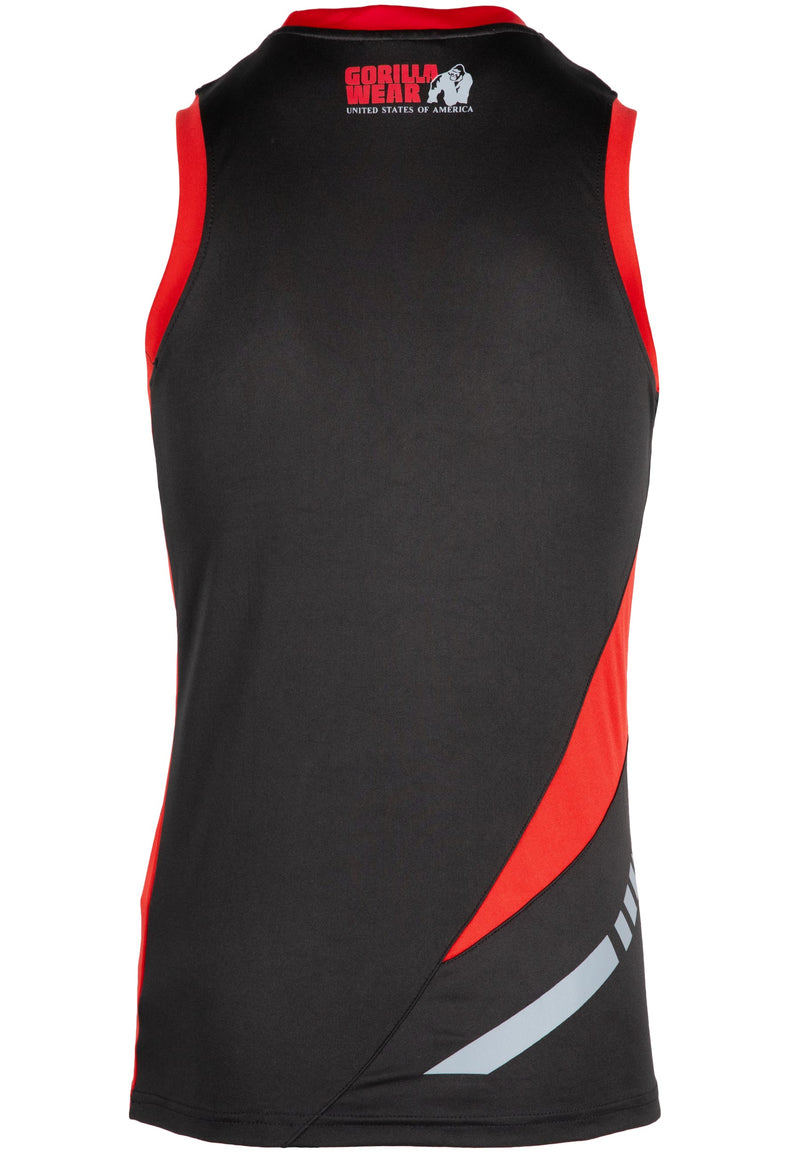 Load image into Gallery viewer, Gorilla Wear - Hornell Tank Top - Black/Red - Unisex - Short Sleeve