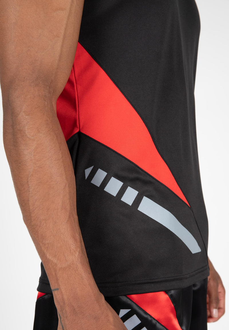 Load image into Gallery viewer, Gorilla Wear - Hornell Tank Top - Black/Red - Unisex - Short Sleeve