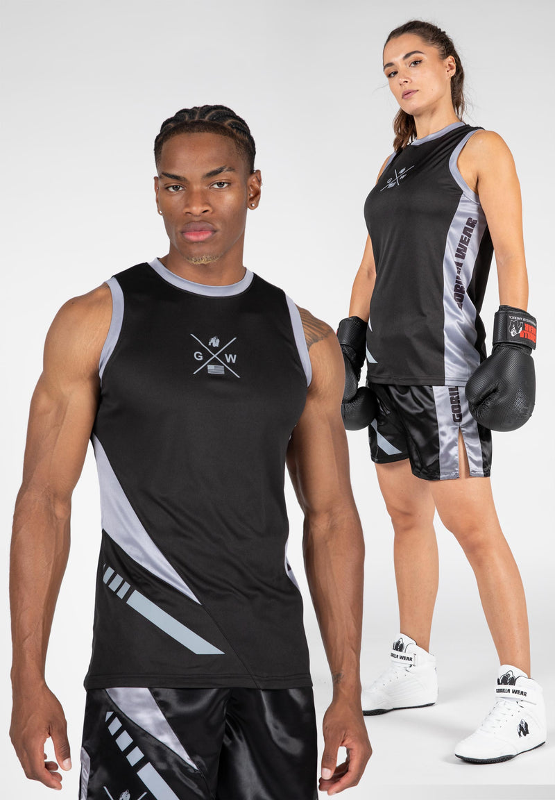 Load image into Gallery viewer, Gorilla Wear - Hornell Tank Top - Black/Gray - Unisex - Short Sleeve