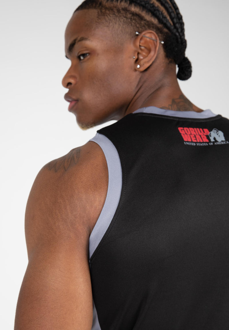 Load image into Gallery viewer, Gorilla Wear - Hornell Tank Top - Black/Gray - Unisex - Short Sleeve