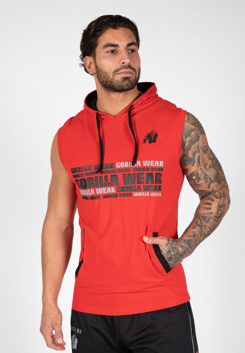 Load image into Gallery viewer, Gorilla Wear - Melbourne S/l Hooded T-shirt - Red