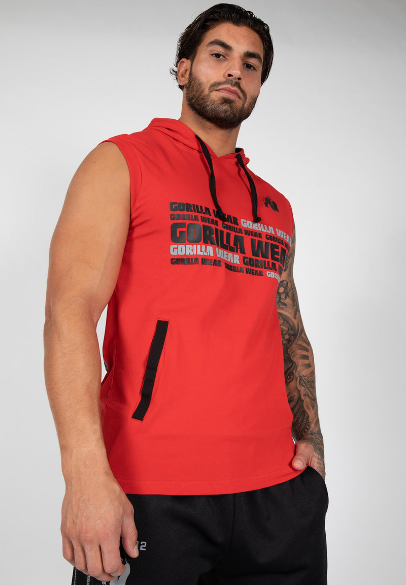 Load image into Gallery viewer, Gorilla Wear - Melbourne S/l Hooded T-shirt - Red