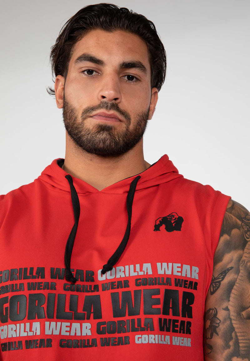 Load image into Gallery viewer, Gorilla Wear - Melbourne S/l Hooded T-shirt - Red