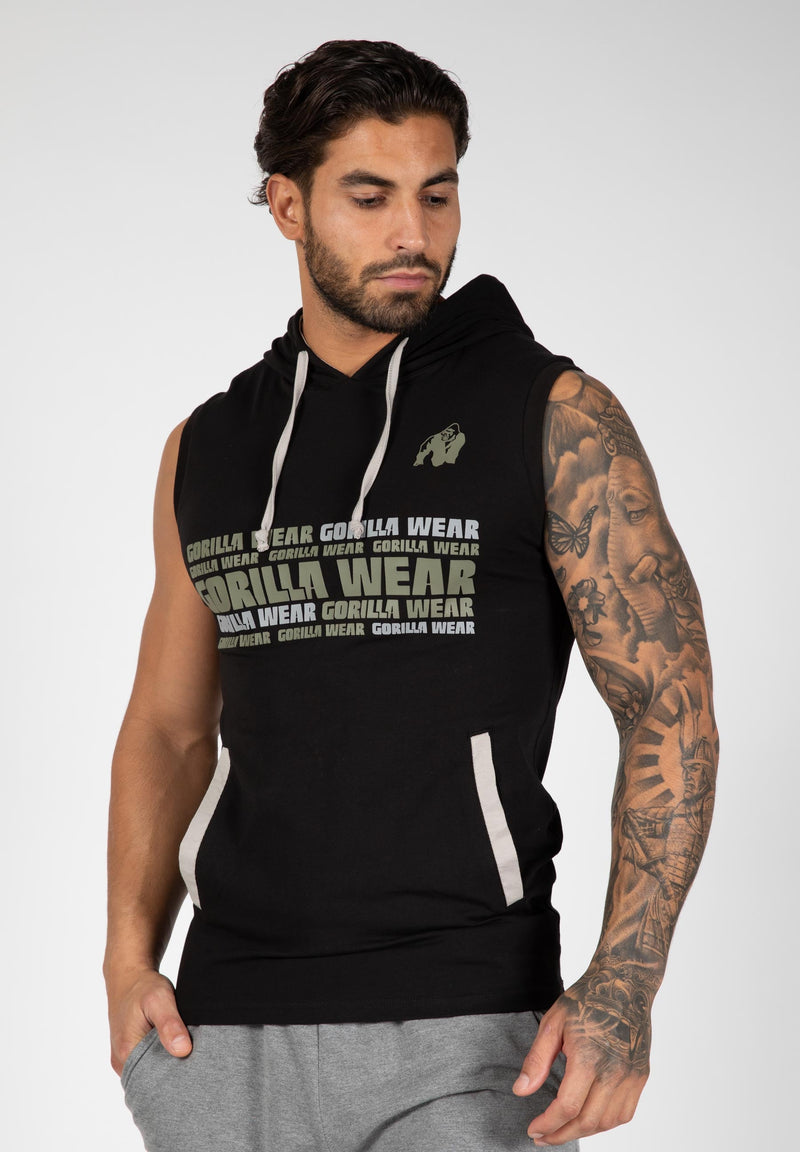 Load image into Gallery viewer, Gorilla Wear - Melbourne S/L Hooded T-shirt - Black