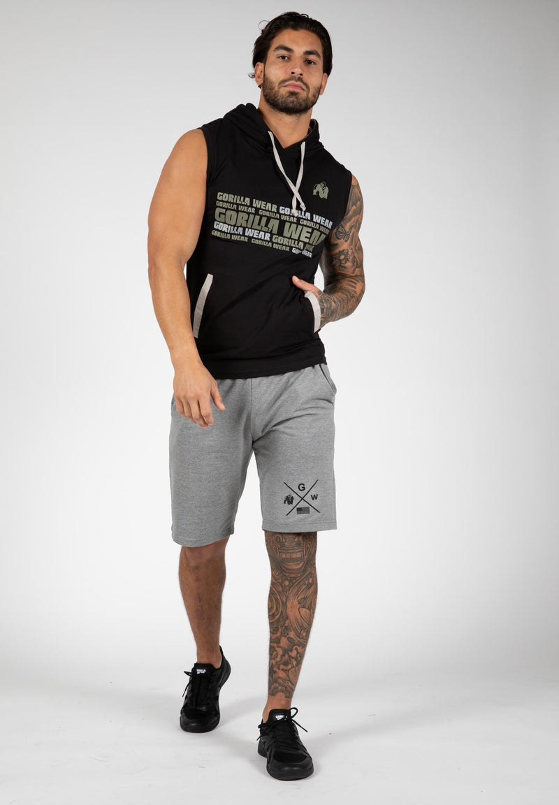Load image into Gallery viewer, Gorilla Wear - Melbourne S/L Hooded T-shirt - Black