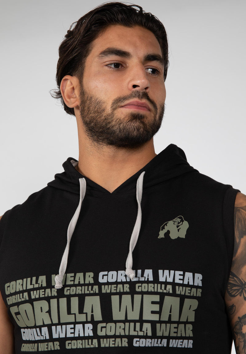 Load image into Gallery viewer, Gorilla Wear - Melbourne S/L Hooded T-shirt - Black