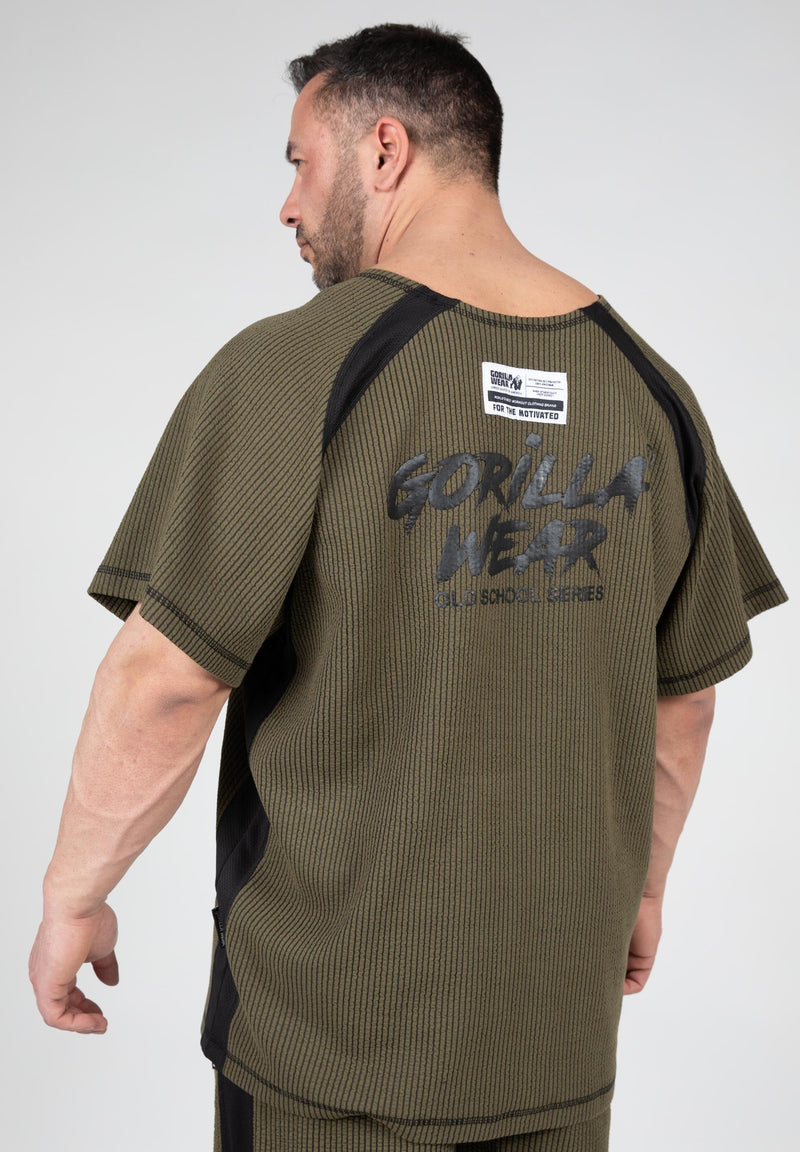 Load image into Gallery viewer, Gorilla Wear - Augustine Old School Workout Top - Army Green