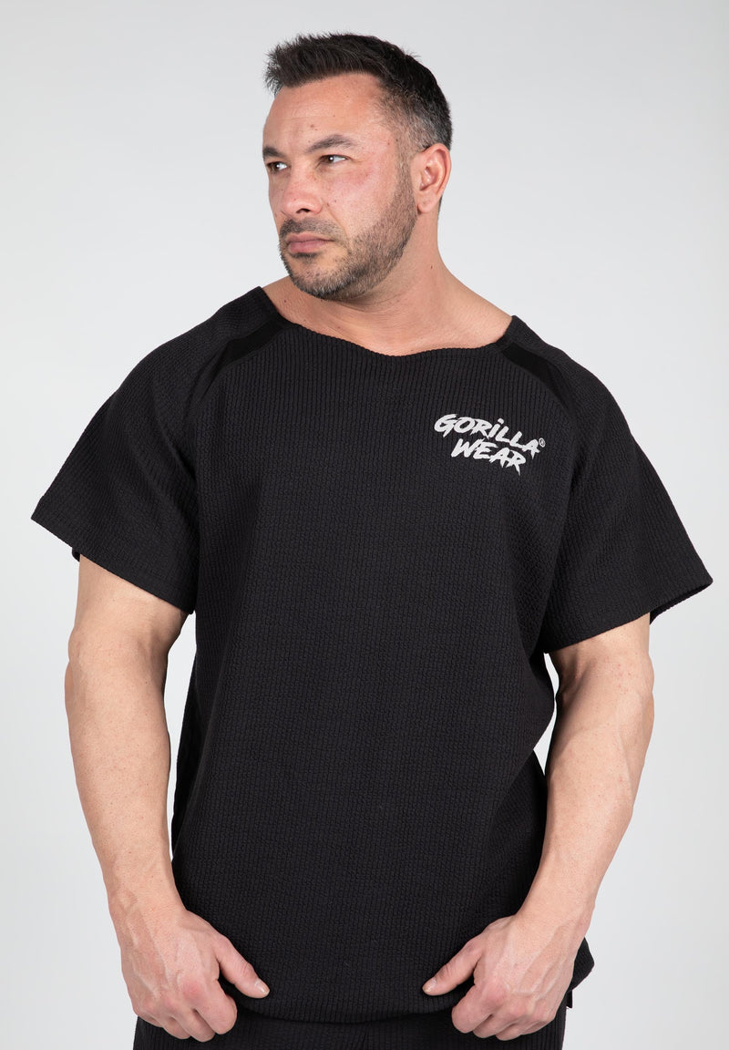 Load image into Gallery viewer, Gorilla Wear - Augustine Old School Workout Top - Black - Oversize
