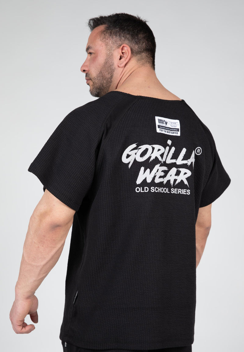 Load image into Gallery viewer, Gorilla Wear - Augustine Old School Workout Top - Black - Oversize
