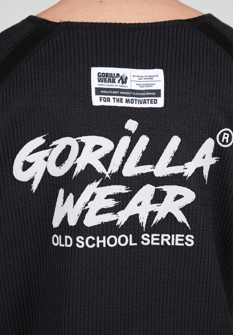 Load image into Gallery viewer, Gorilla Wear - Augustine Old School Workout Top - Black - Oversize