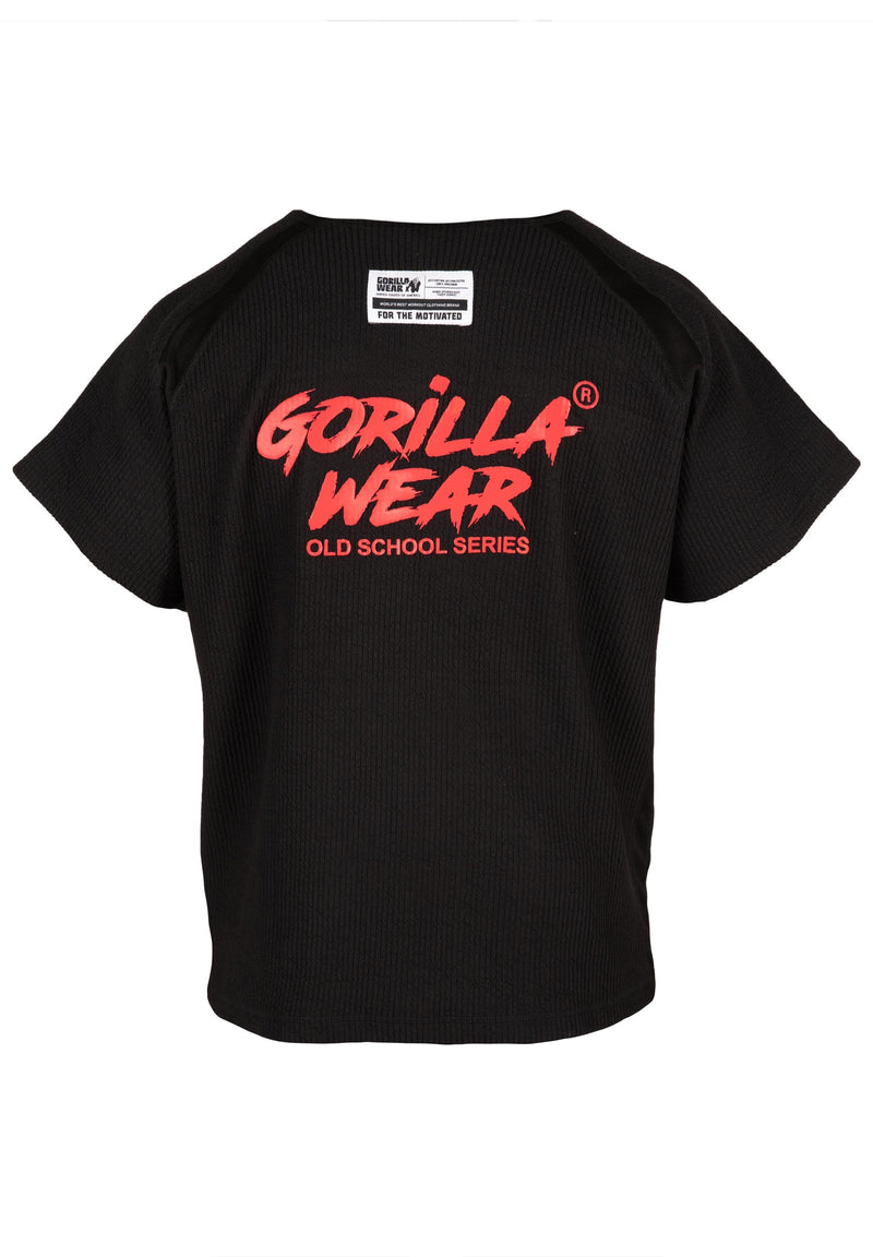 Load image into Gallery viewer, Gorilla Wear - Augustine Old School Workout Top - Black/Red