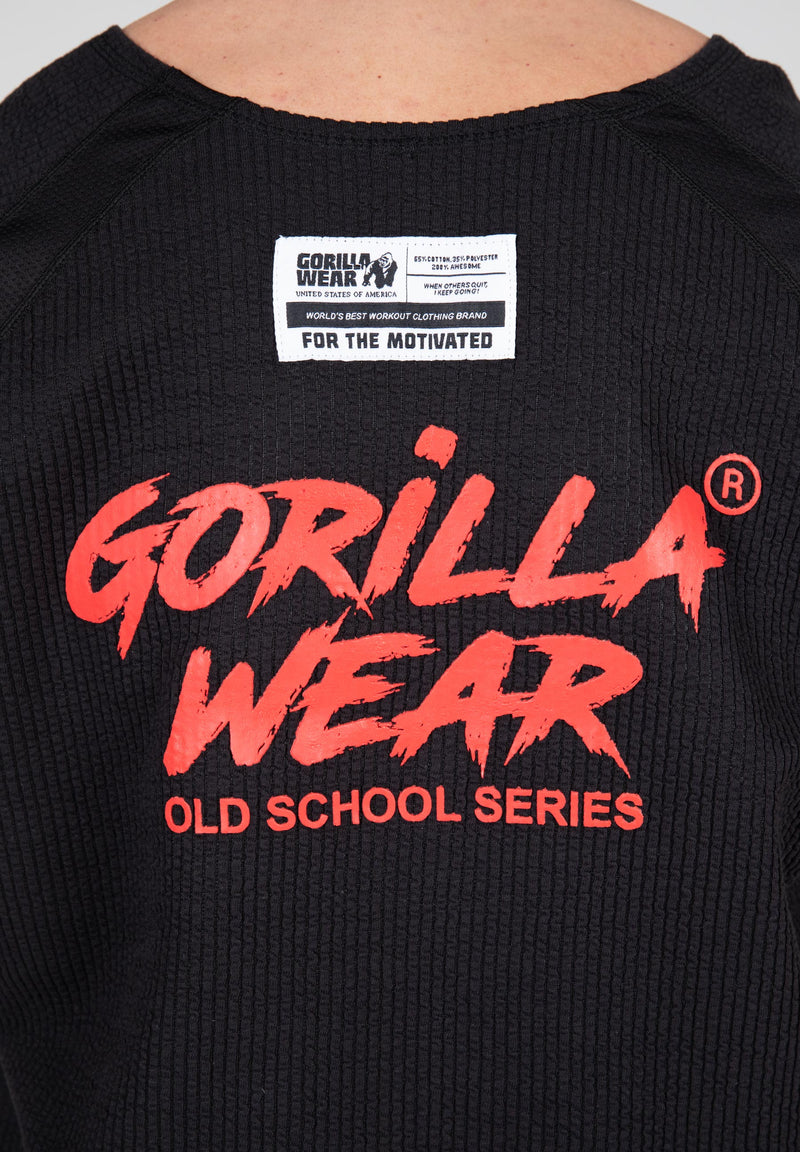 Load image into Gallery viewer, Gorilla Wear - Augustine Old School Workout Top - Black/Red