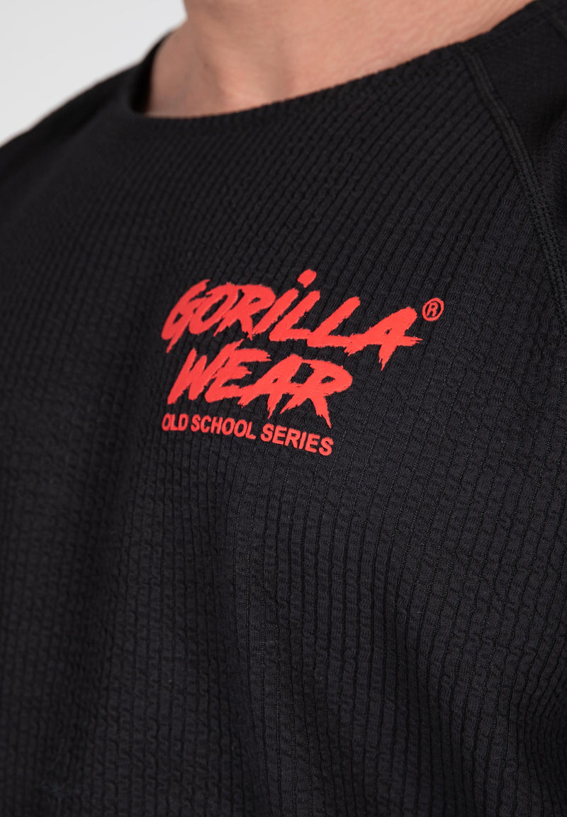 Load image into Gallery viewer, Gorilla Wear - Augustine Old School Workout Top - Black/Red