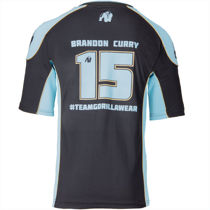 Load image into Gallery viewer, Gorilla Wear - Athlete Shirt 2.0 Brandon Curry - Black / Light Blue