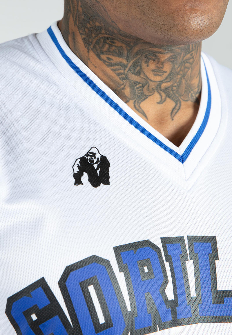 Load image into Gallery viewer, Gorilla Wear - San Mateo T-Shirt - White/Blue