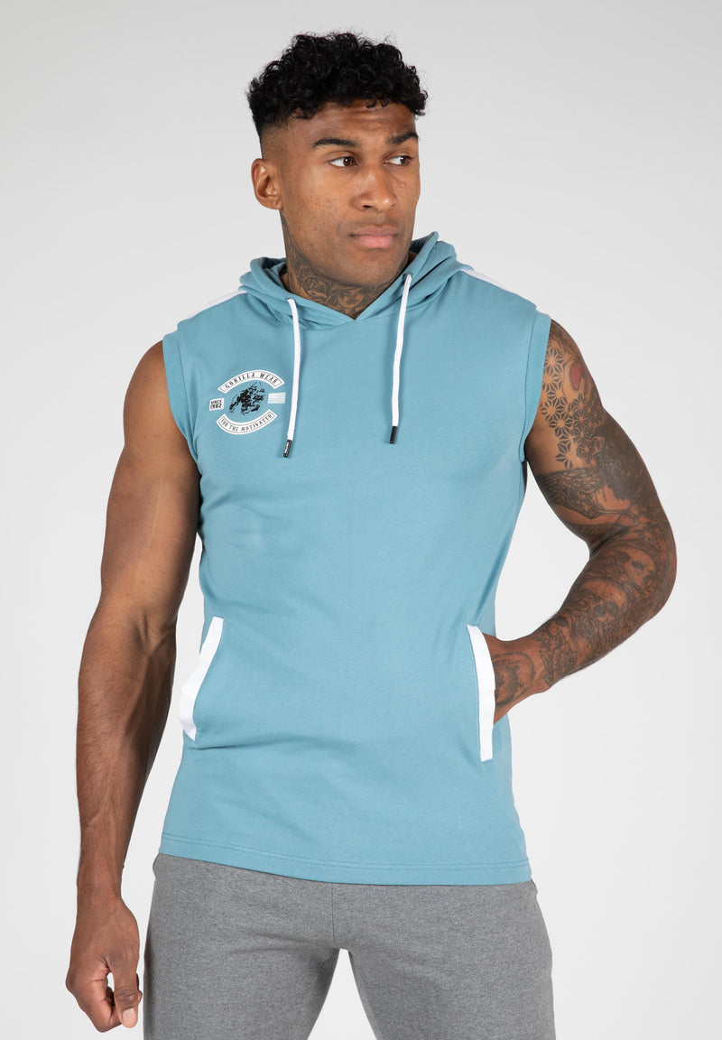 Load image into Gallery viewer, Gorilla Wear - Oswego S/L Hooded T-shirt - Blue