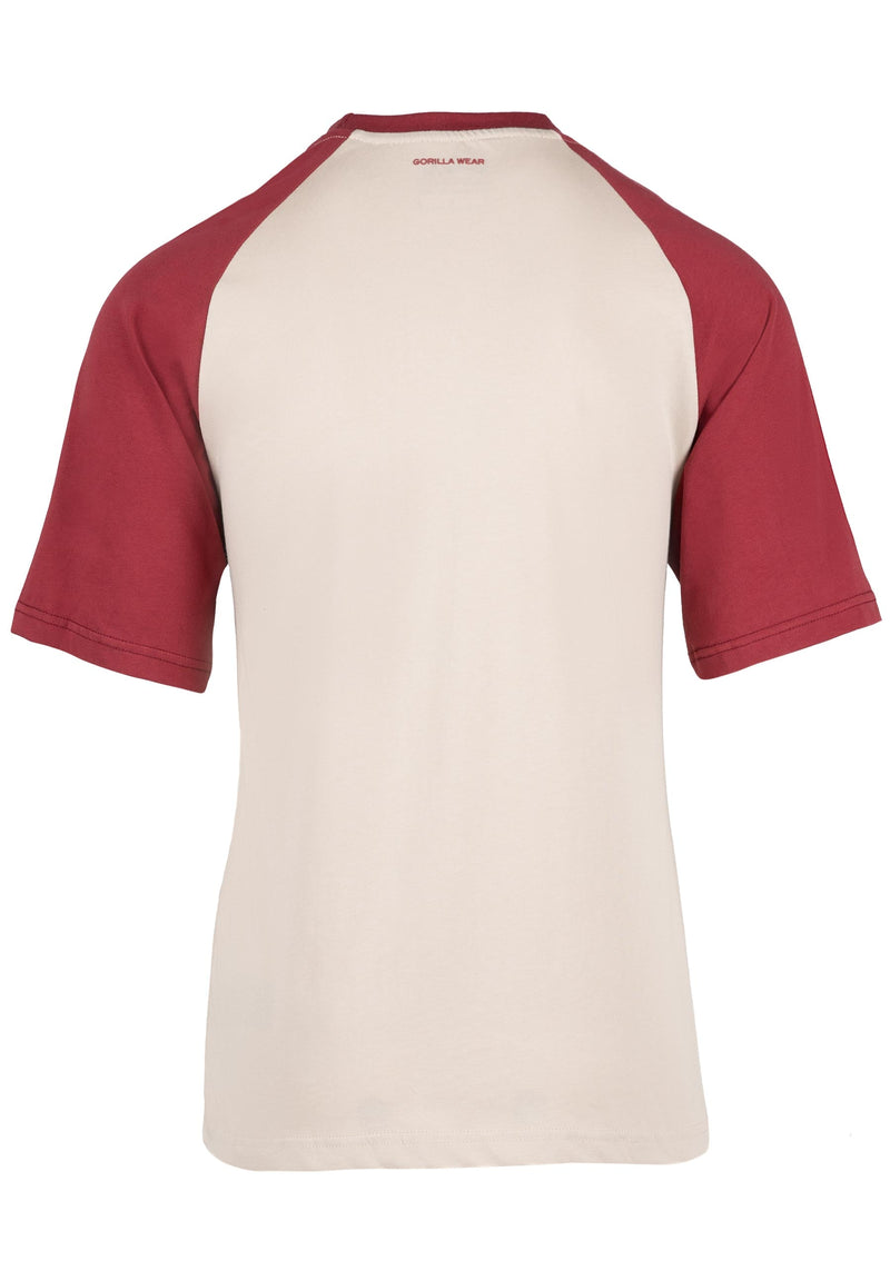 Load image into Gallery viewer, Gorilla Wear - Logan Oversized T-Shirt - Beige/Red