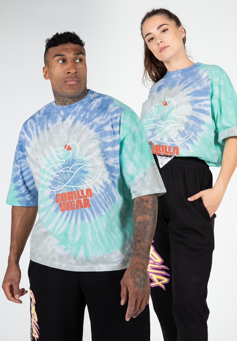 Load image into Gallery viewer, Gorilla Wear - Legacy Oversized T-Shirt - Blue/Green