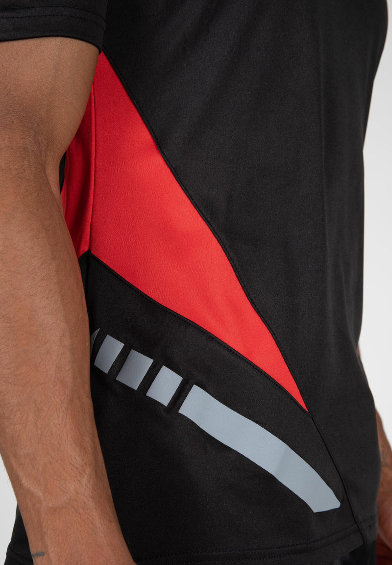 Load image into Gallery viewer, Gorilla Wear - Hornell T-Shirt - Black/Red - Unisex - Short Sleeve