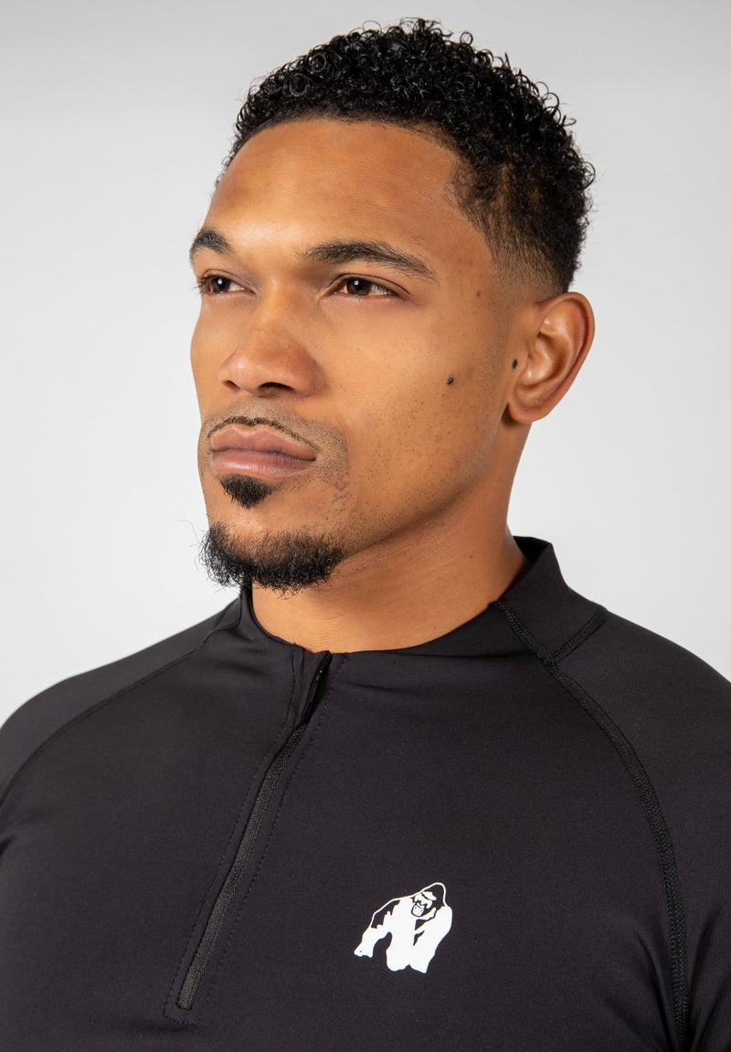 Load image into Gallery viewer, Gorilla Wear - Hamilton Hybrid Long Sleeve - Black - Slim Fit