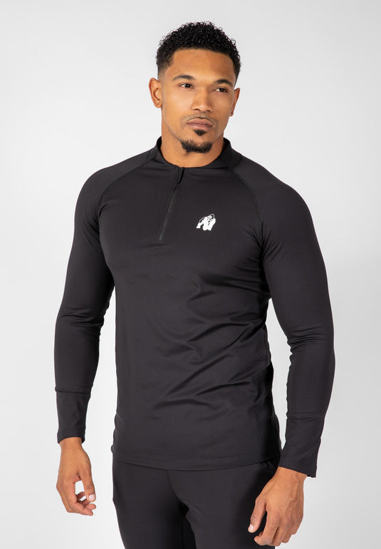 Gorilla Wear - Hamilton Hybrid Long Sleeve - Black - Slim Fit