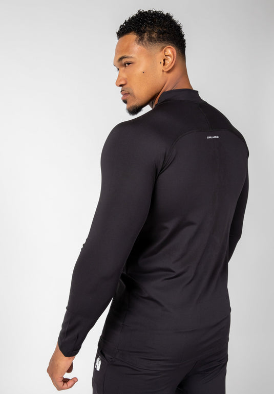 Gorilla Wear - Hamilton Hybrid Long Sleeve - Black - Slim Fit