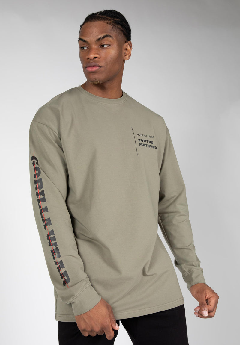 Load image into Gallery viewer, Gorilla Wear - Boise Oversized Long Sleeve - Army Green