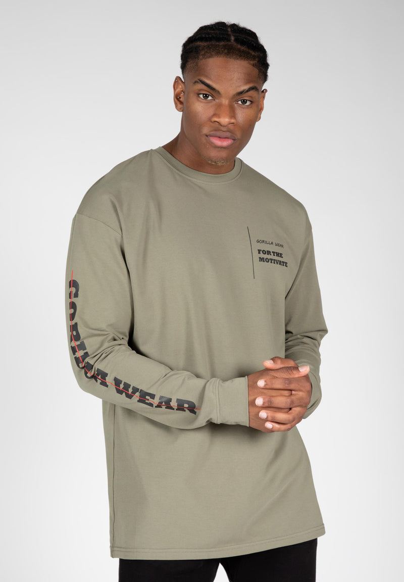 Load image into Gallery viewer, Gorilla Wear - Boise Oversized Long Sleeve - Army Green