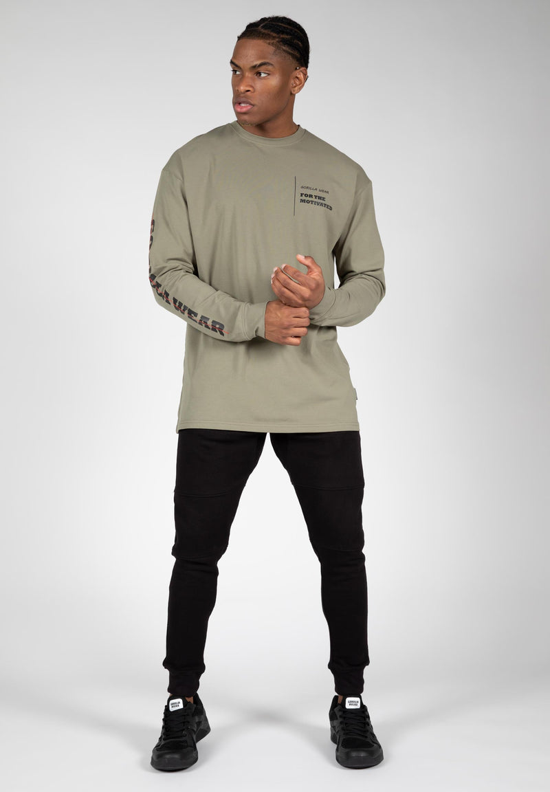 Load image into Gallery viewer, Gorilla Wear - Boise Oversized Long Sleeve - Army Green