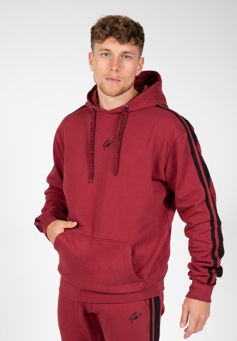 Load image into Gallery viewer, Gorilla Wear - Banks Oversized Hoodie - Burgundy Red/Black