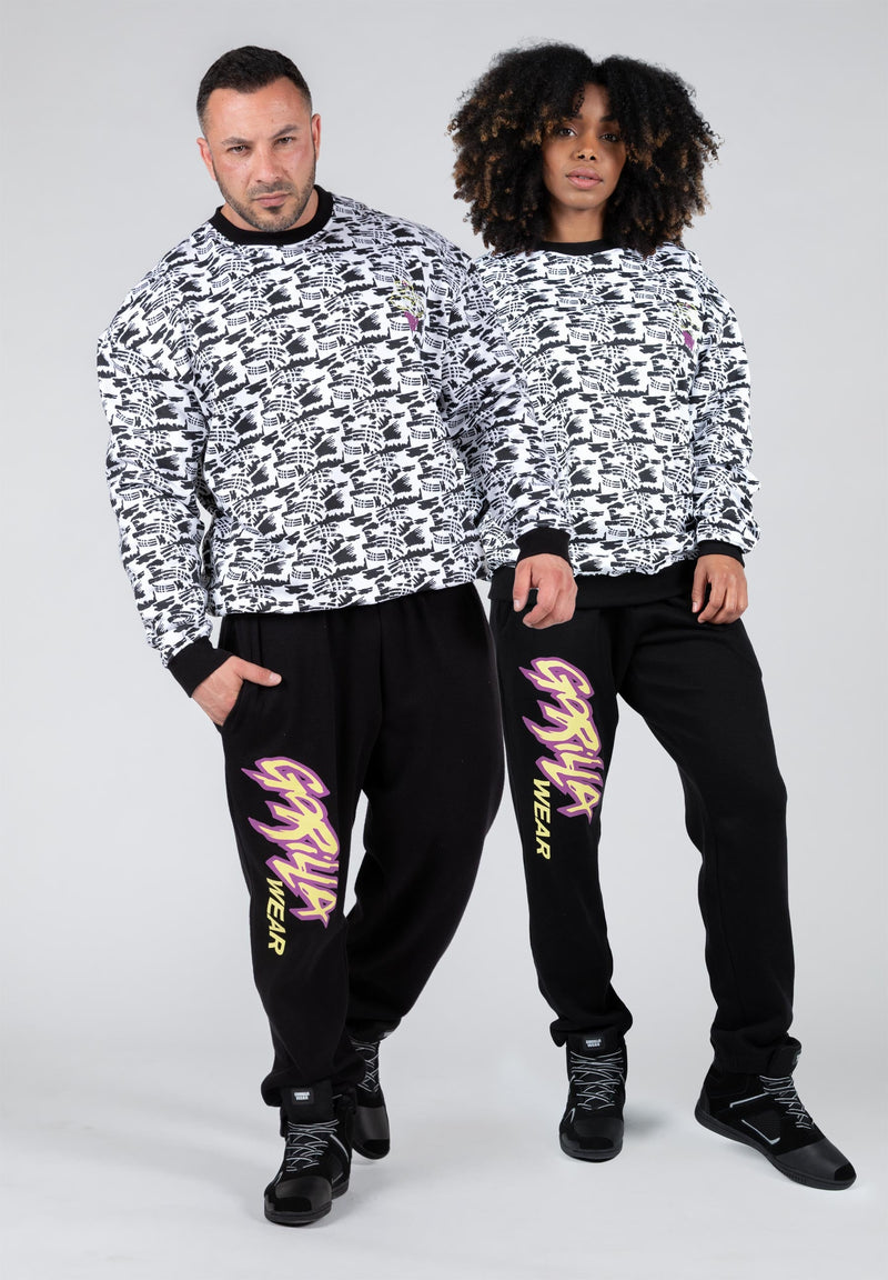 Load image into Gallery viewer, Gorilla Wear - Legacy Oversized Sweatshirt - White/Black
