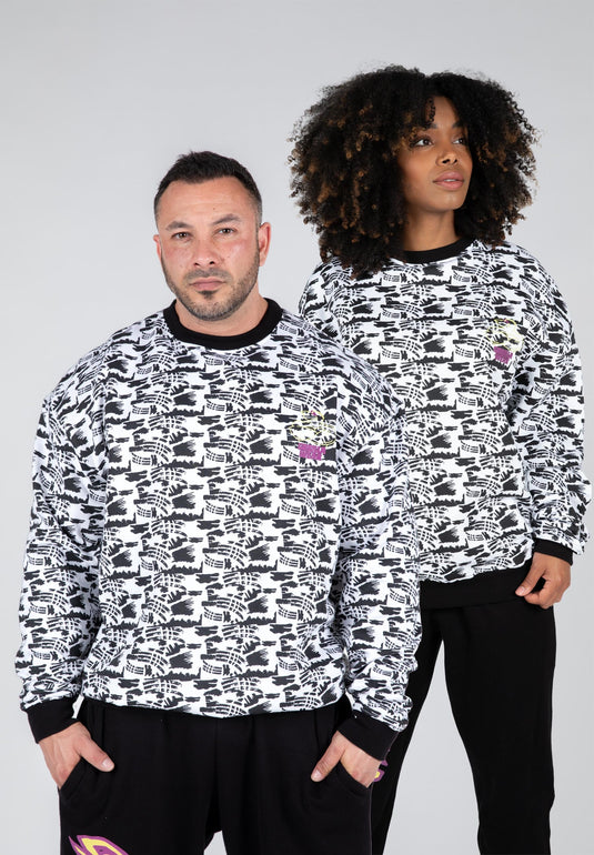 Gorilla Wear - Legacy Oversized Sweatshirt - White/Black