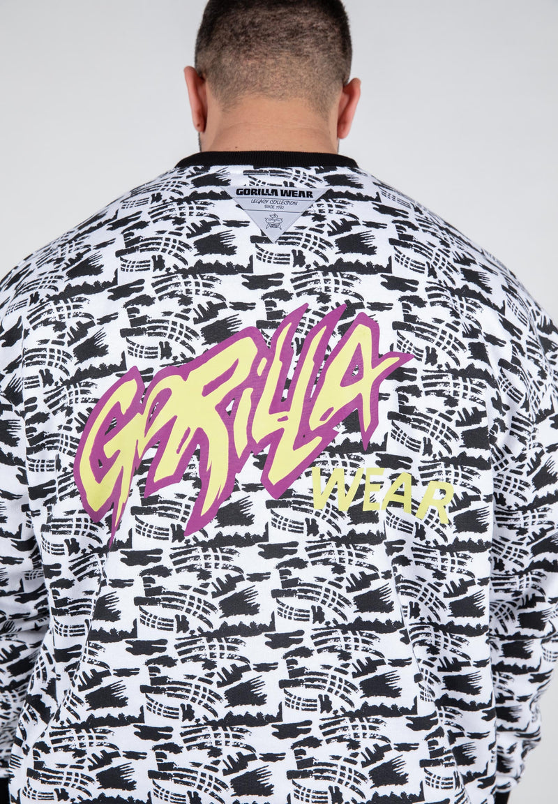 Load image into Gallery viewer, Gorilla Wear - Legacy Oversized Sweatshirt - White/Black